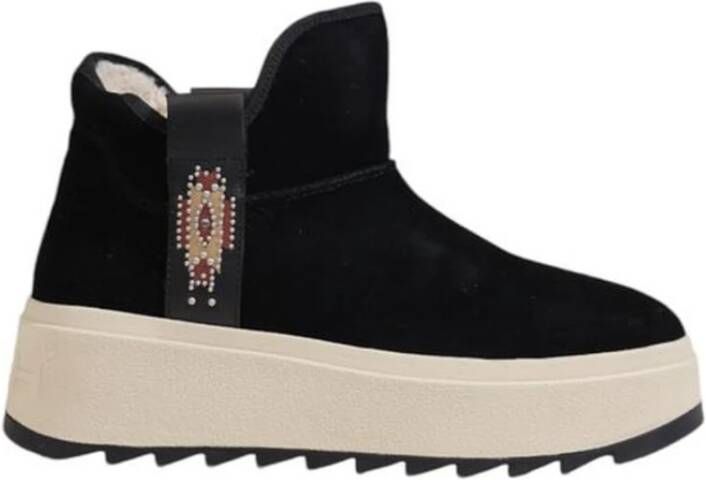 Ash Studded Zwarte Suède Enkellaarzen Black Dames