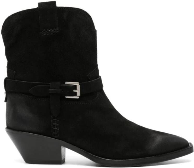 Ash Suede Velours Zwart F23-Dustin03 Black Dames