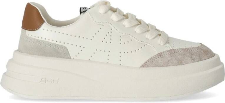 Ash Wit Leren Geperforeerde Sneaker White Dames