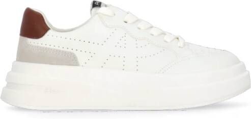 Ash Witte Leren Sneakers met Ademende Details White Dames