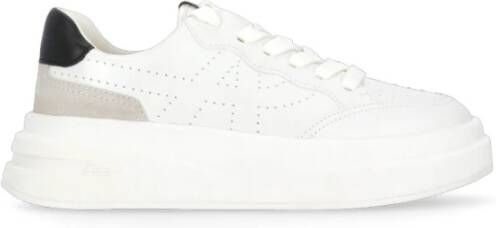 Ash Witte Leren Sneakers met Ademende Details White Dames