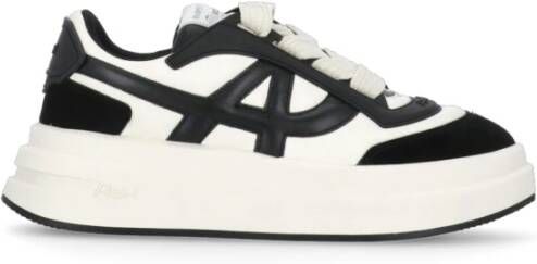 Ash Witte Leren Sneakers met Plateauzool White Dames