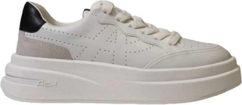 Ash Witte Leren Sneakers met Rubberen Zool White Dames