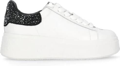 Ash Witte Leren Sneakers met Strass-details White Dames