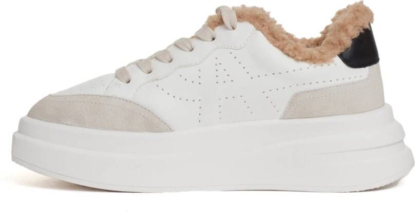 Ash Witte Sneakers met Eco-Bont Inzetstukken White Dames