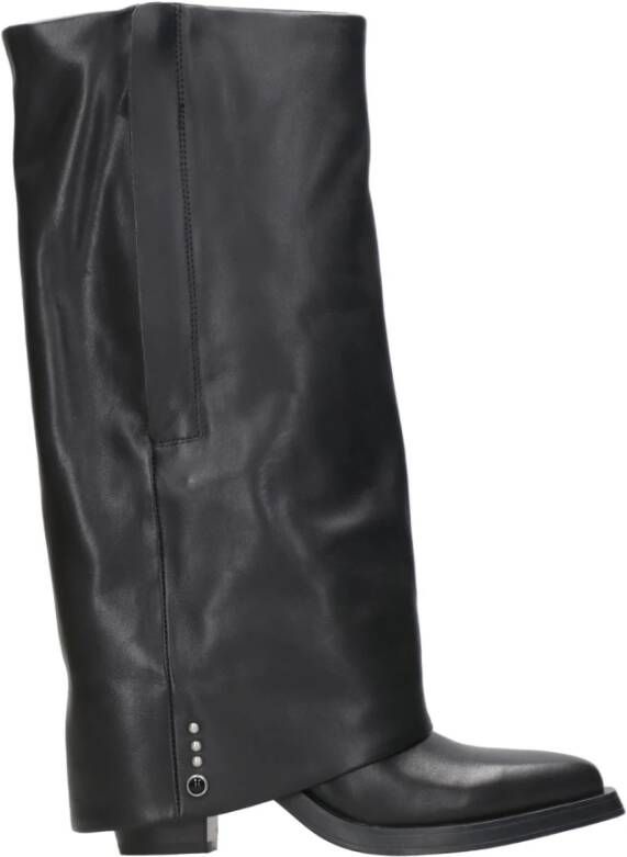 Ash Zwarte Leren Laarzen Tex Stijl Black Dames