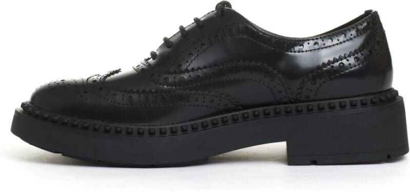 Ash Zwarte leren veterschoen Black Dames