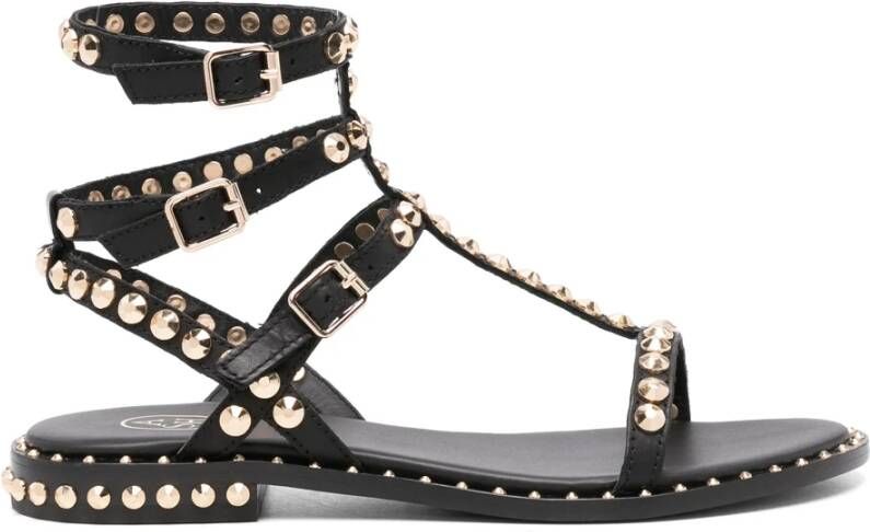 Ash Zwarte Studded Cage Sandalen Black Dames