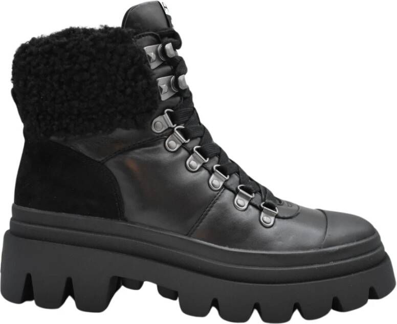 Ash Zwarte Veterschoenen Aw22 Black Dames