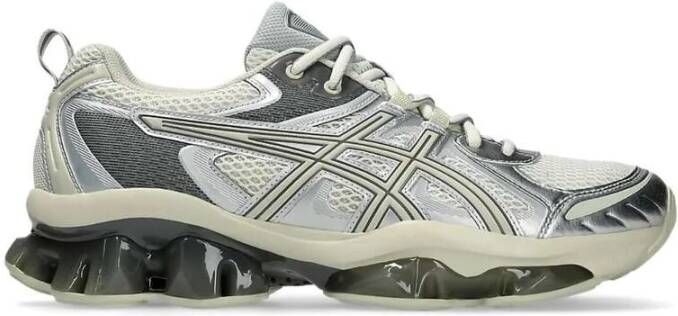 ASICS Grijze Mesh Sneakers met Tijgerstrepen Gray Heren