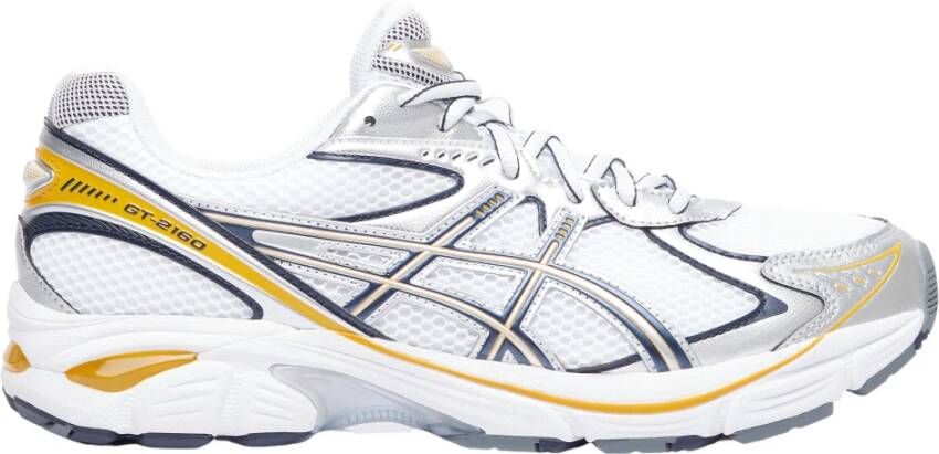 ASICS Witte Mesh Sneakers met Leren Details White