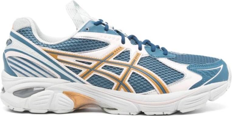 ASICS Heldere Blauwe Sneakers Mesh Ontwerp Blue Heren