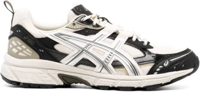 ASICS Mesh Sneakers met Kunstleren Details Beige Heren