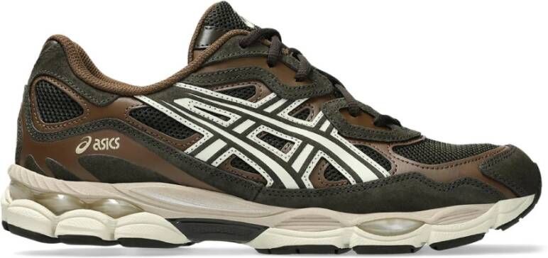 ASICS Sportieve Zwarte Leren Sneakers met Stijlvolle Details Multicolor