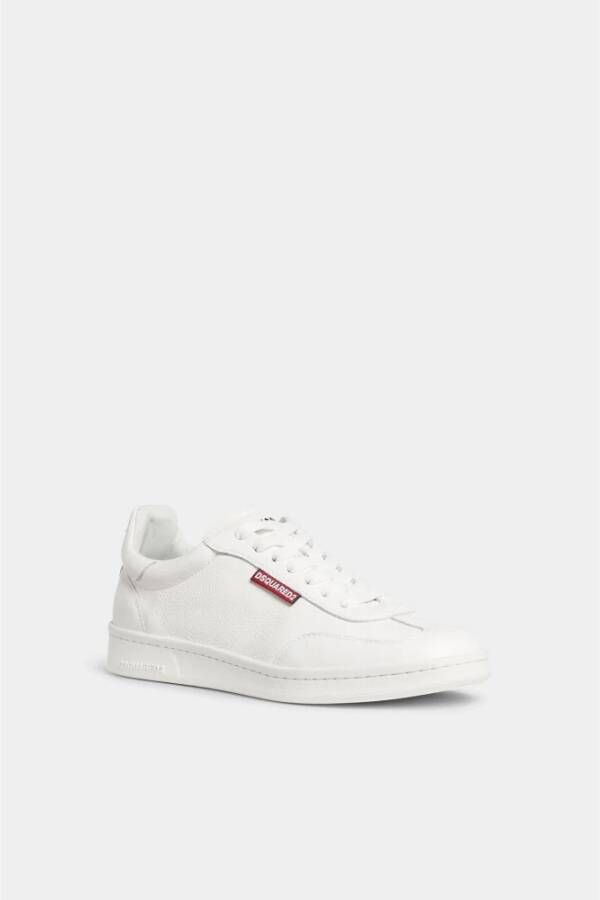 Dsquared2 Monogram Leren Platform Sneakers White Heren