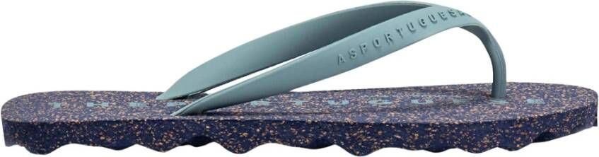 Asportuguesas Blauwe Textiel Slippers Blue Dames