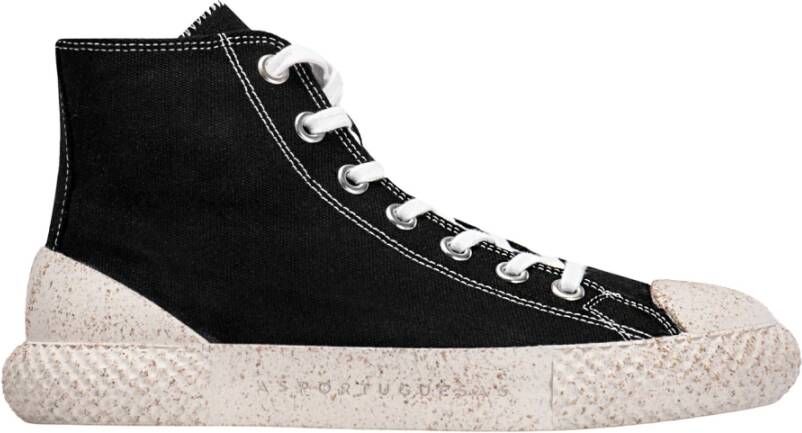 Asportuguesas Hoge sneakers zwarte textielmateriaal Black Dames