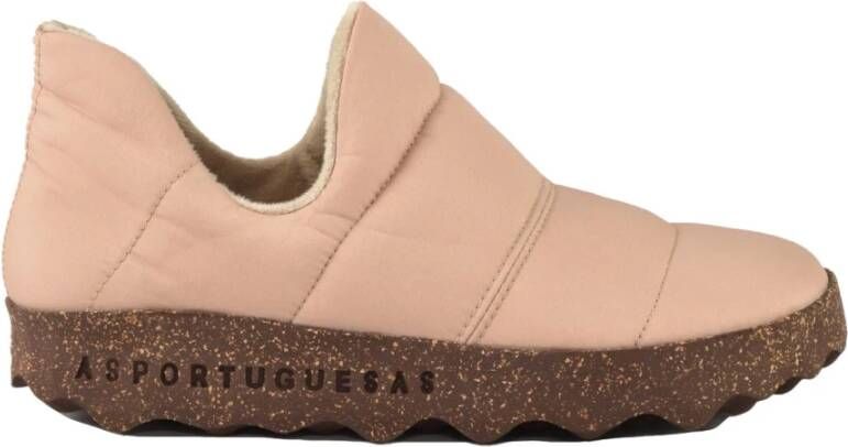 Asportuguesas Nylon Rubberen Zoolschoenen Beige Dames