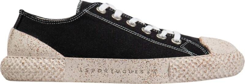 Asportuguesas Zwarte Textiel Sneakers Black Dames