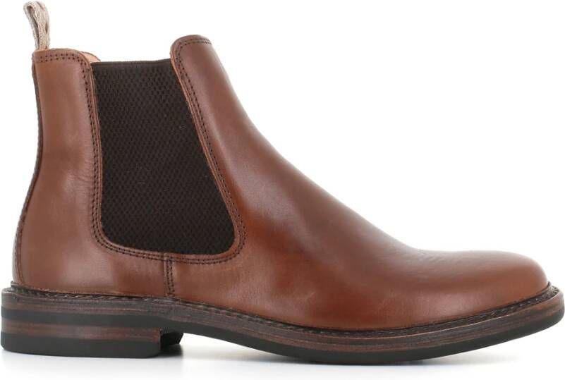 Astorflex Bruin Leren Chelsea Platte Schoenen Brown Heren