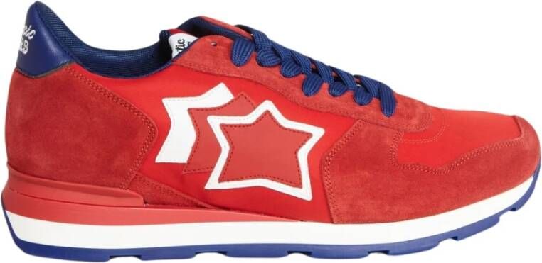 atlantic stars Rode Suède Sneakers Red Heren