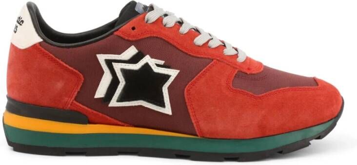 Atlantic stars Stoffen en Suède Sneakers met Rubberen Zool Red Heren