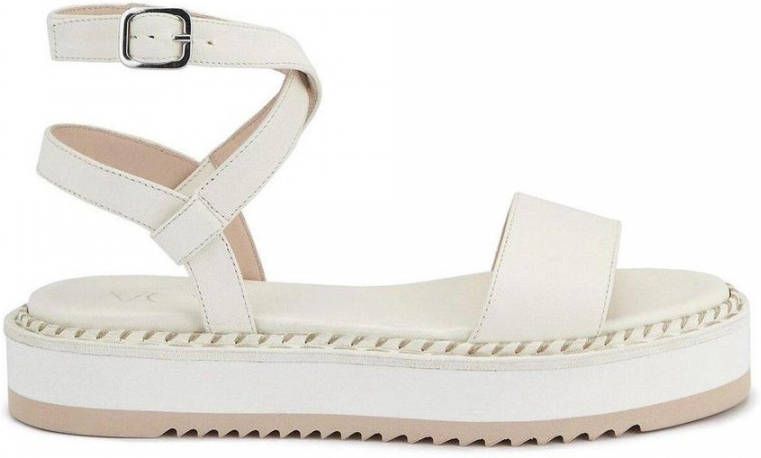 AGL Witte Casual Open Platte Sandalen White Dames