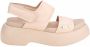 AGL Beige Puffy Platte Sandalen Beige Dames - Thumbnail 7