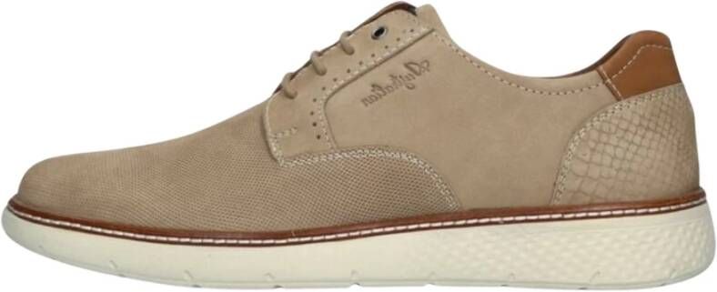 Australian Beige Nubuck Veterschoenen Pozzato Beige Heren