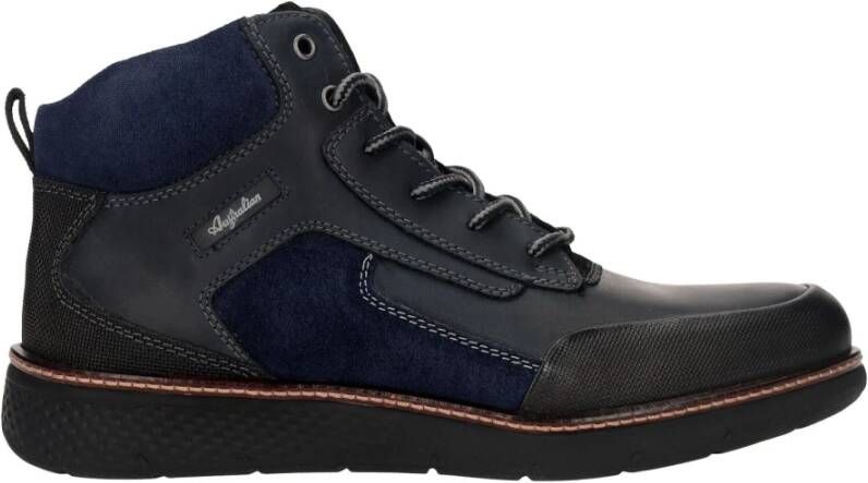 Australian Blauwe Leren Veterschoenen voor Heren Blue Heren