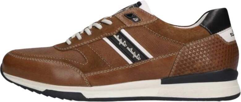 Australian Lage sneakers Filmon cognac suède zwart Brown Heren