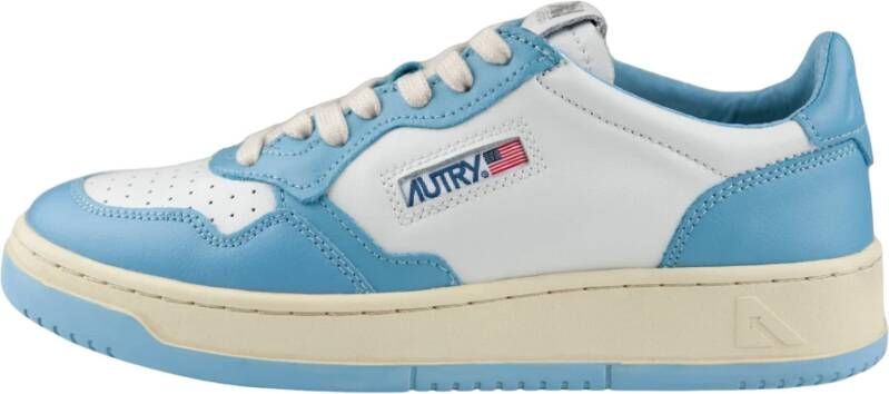 Autry Vintage lage profiel leren sneakers met Amerikaanse vlag detail White