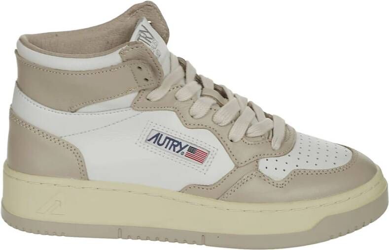 Autry Mushroom Bicolour High Top Sneakers Wit Dames