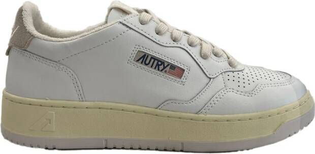 Autry International Low-Top Sneakers baskets medalist en cuir 11 in beige