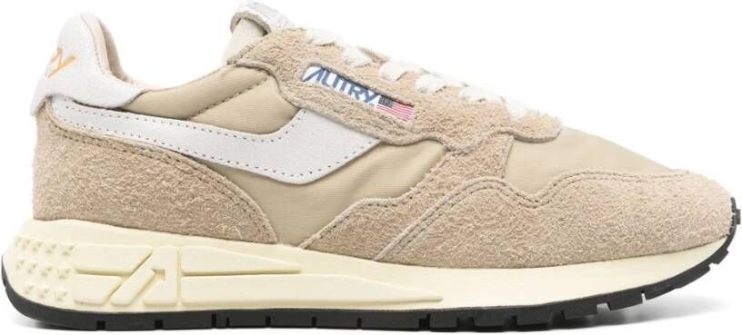 Autry Beige Sneakers met leren voering Beige Dames