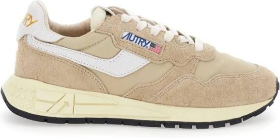 Autry Beige Sneakers met leren voering Beige Dames