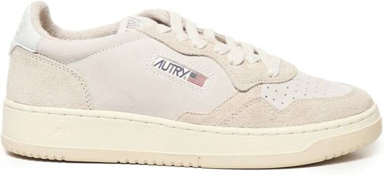 Autry Beige Sneakers van runderhuid met veters Beige Heren