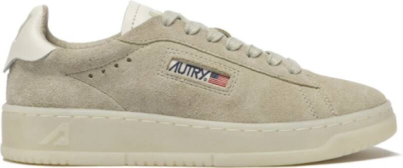 Autry Beige Suède Lage Sneakers Dallas Beige Dames