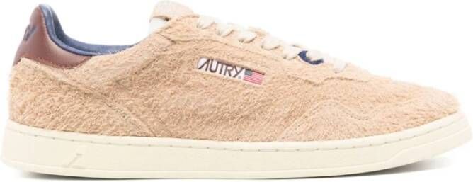 Autry Beige Suède Platte Schoenen Beige Heren