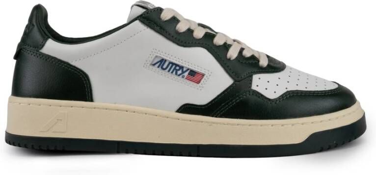 Autry Bicolor leren sneakers met logodetail Black Heren