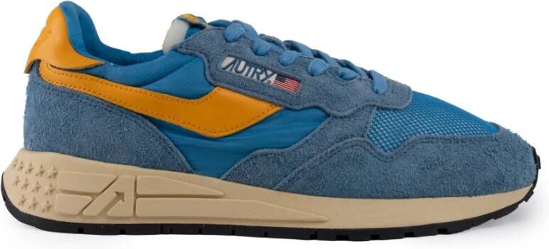 Autry Blauw en gele suède sneakers Blue Heren