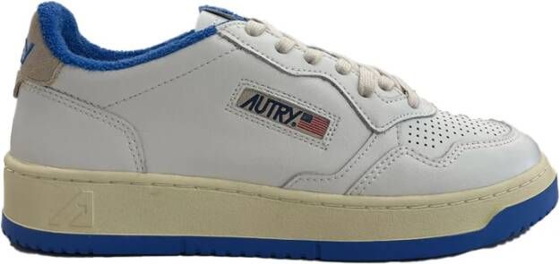 Autry Blauwe leren Medalist sneakers White Heren