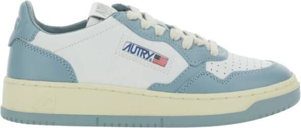 Autry Witte Veterschoenen met Gevulkaniseerde Rubberen Zool Blue Dames