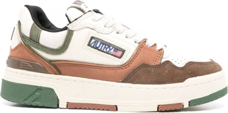 Autry Bruine Sneakers met Kleurblok Ontwerp Brown Dames