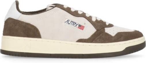 Autry Bruine Suède Leren Sneakers met Logo Multicolor Heren