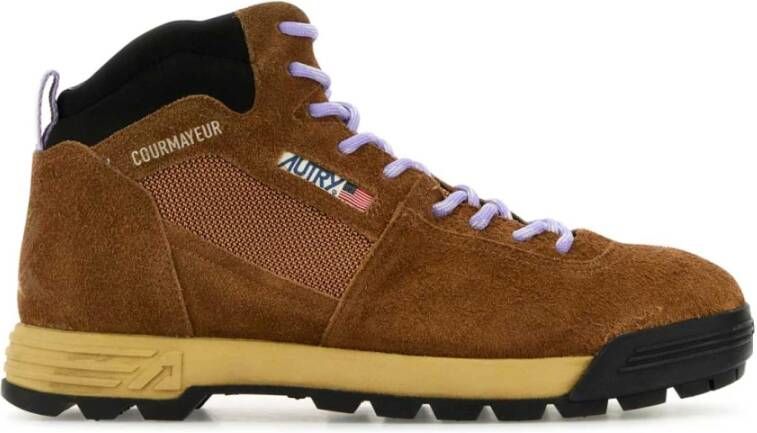 Autry Bruine Suède Stijlvolle Sneakers Brown Heren