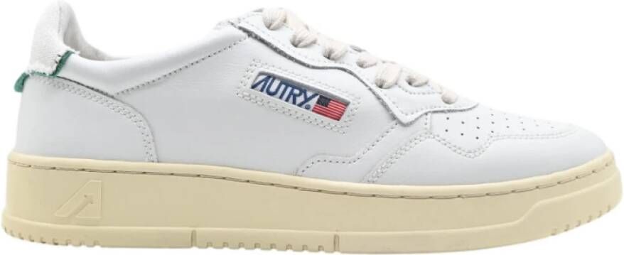 Autry Canvas Suede Sneakers Wit Groen White Heren