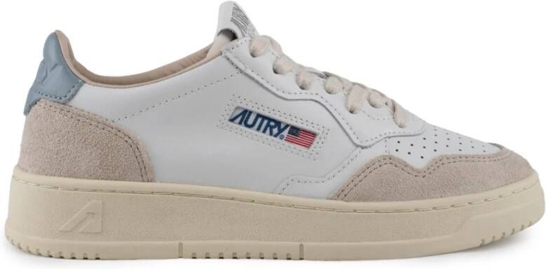 Autry Dames wit zilverblauwe sneakers White Dames