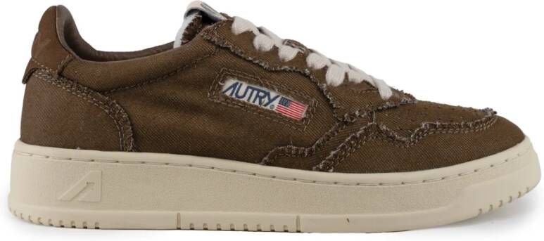 Autry Denim Medalist Low Damessneakers Brown Dames