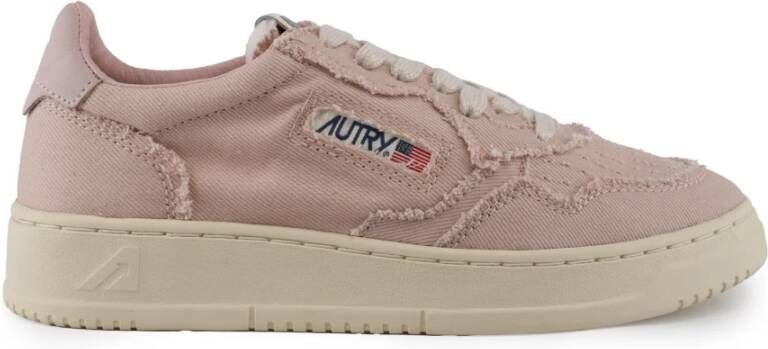 Autry Denim Medalist Low Damessneakers Pink Dames